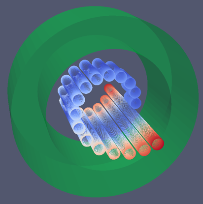 Simulated trapped electrons